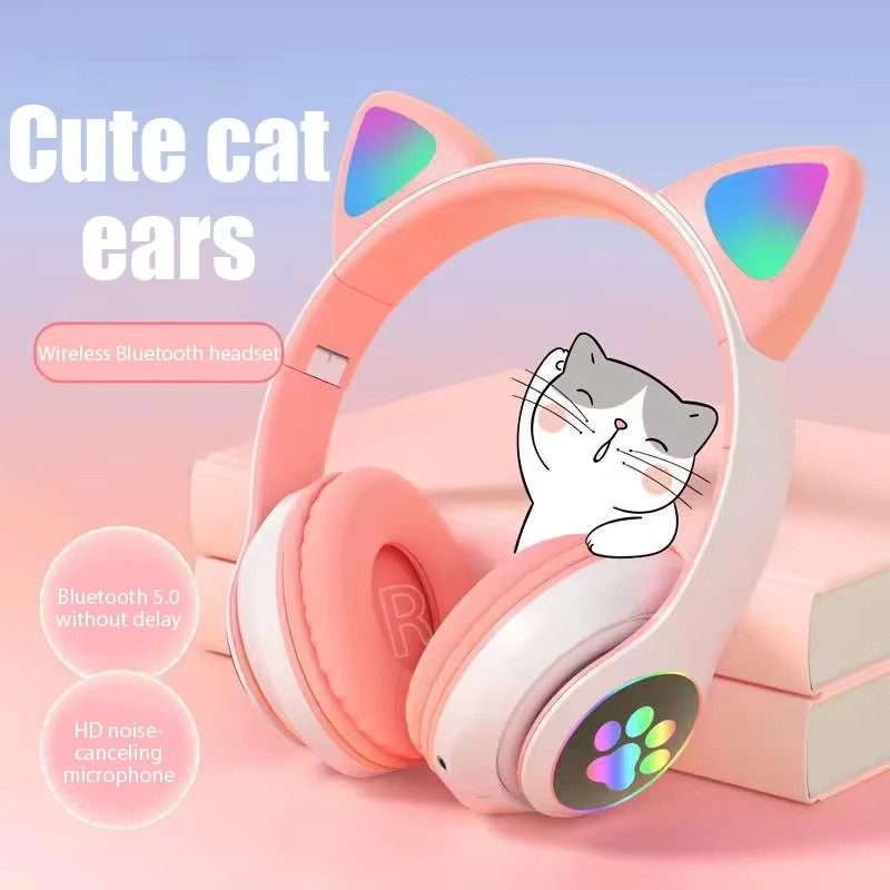 Anc Wireless Over Ear Headphones - JST-28 kablosuz kulaklıklar kedi kulaklar Bluetooth