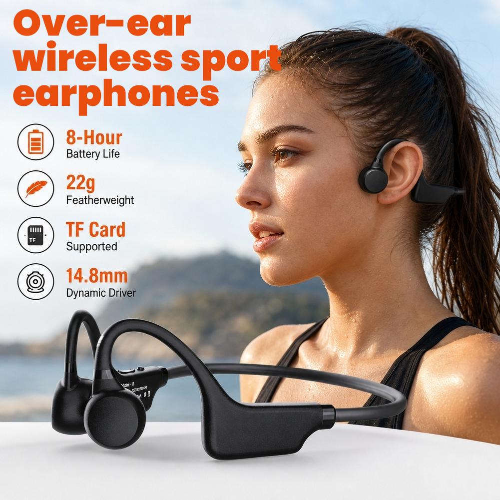 Bone Conduction Running Headphones - Kemik İletimli Kulaklık, Kulak İçi Olmayan,