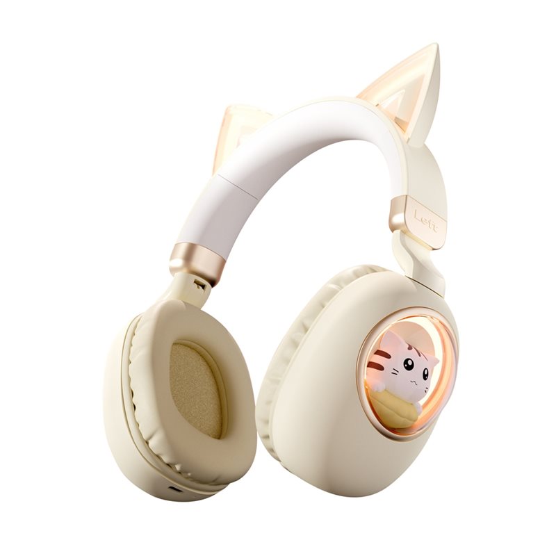 Cat Ear Bluetooth Headset Led - Katlanabilir, Bluetooth 5.3 özellikli, kablosuz kulaklık.