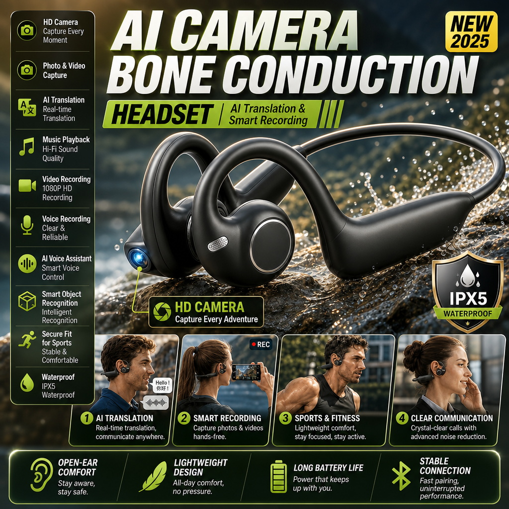 Bone Conduction Running Headphones - E12 Kulak Arkası Kemik İletimli Kulaklık,