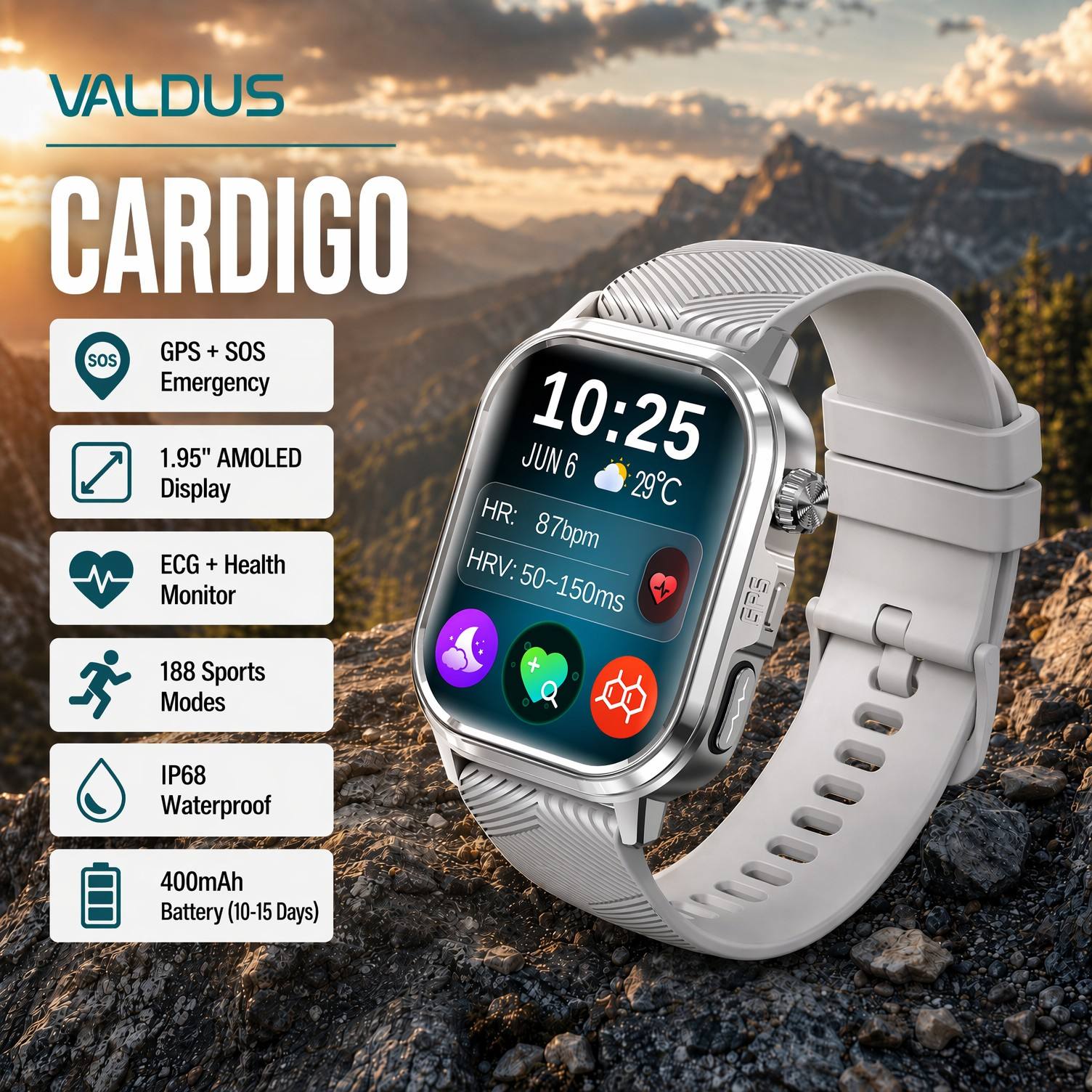 VALDUS CARDIGO Erkek Kadın EKG - Smartwatches incelemesi ve fiyatı